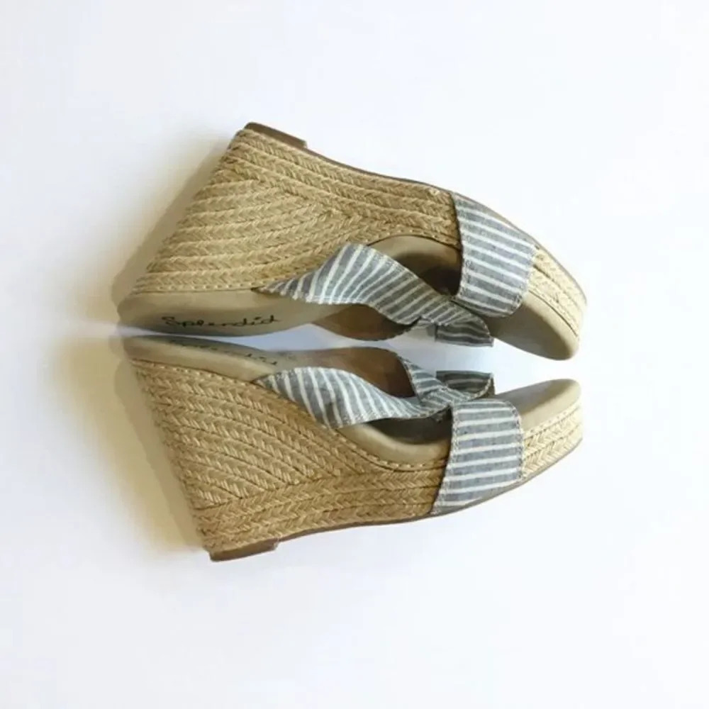 Splendid Kutie Wedge Striped Sandals 8.5 - Picture 8 of 8